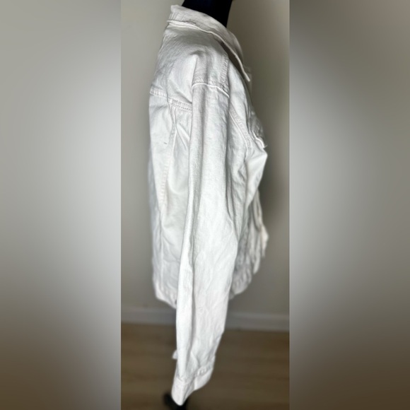 SUN CRUISER White Cotton Button Up Jacket Women’s Size Medium - Picture 3 of 11